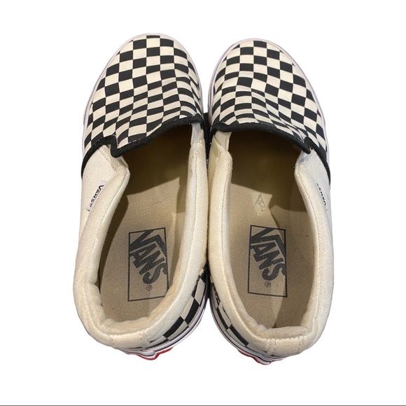 Vans Men's Asher Checker Checkerboard Off White / Black Sneakers 7.5 - Picture 7 of 7